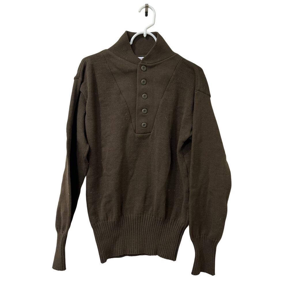 DSCP Garrison Collection Mens Sz Large Submarine Sweater Vintage Henley US Army